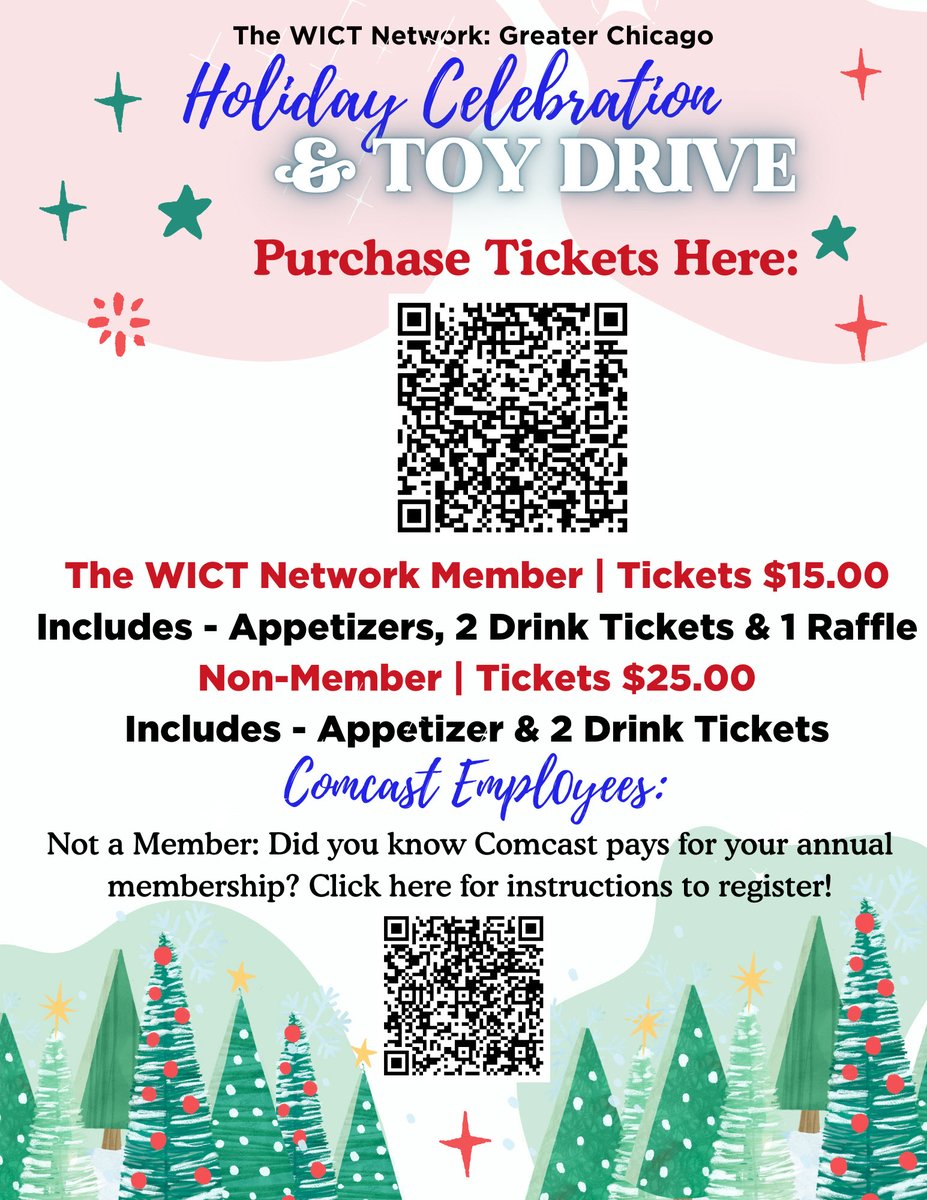 wictchicago's tweet photo. Come join us for this year's WICT Holiday Celebration &amp; Toy Drive event, in partnership with Toys for Tots DuPage County. $15 for members and $25 for non-members.

Register for the event today: https://t.co/HeSU4170O2

Not a member? Join us: https://t.co/CWmSNuvq2C https://t.co/8S58x9sQNI