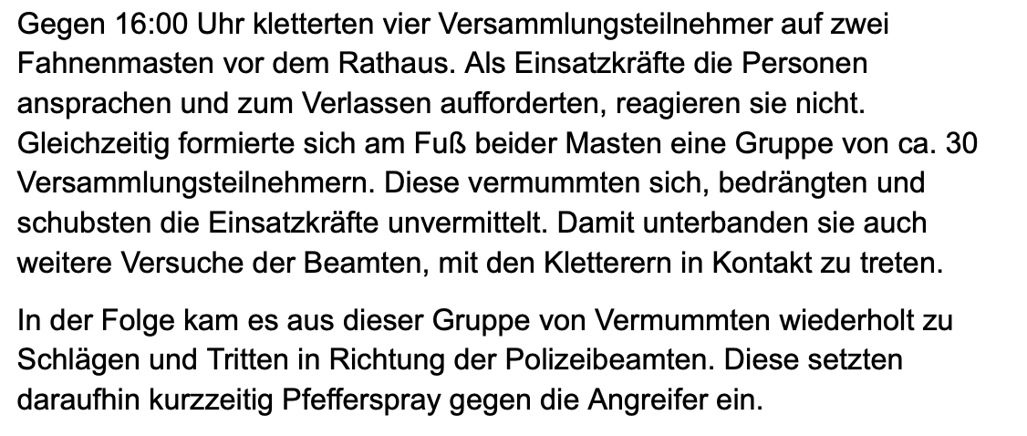 vuecritique's tweet photo. Die Polizei-PM unterscheidet sich stark von dem, was ich beobachten konnte. Zwar blieben jugendliche TN um den Sockel zunächst stehen und weigerten sich teils (passiv) zu gehen. Aber Vermummte, die Polizisten schlagen und treten? Die Situation ist im Video zu sehen⬇️ #dd2111 https://t.co/3uP46K4om5