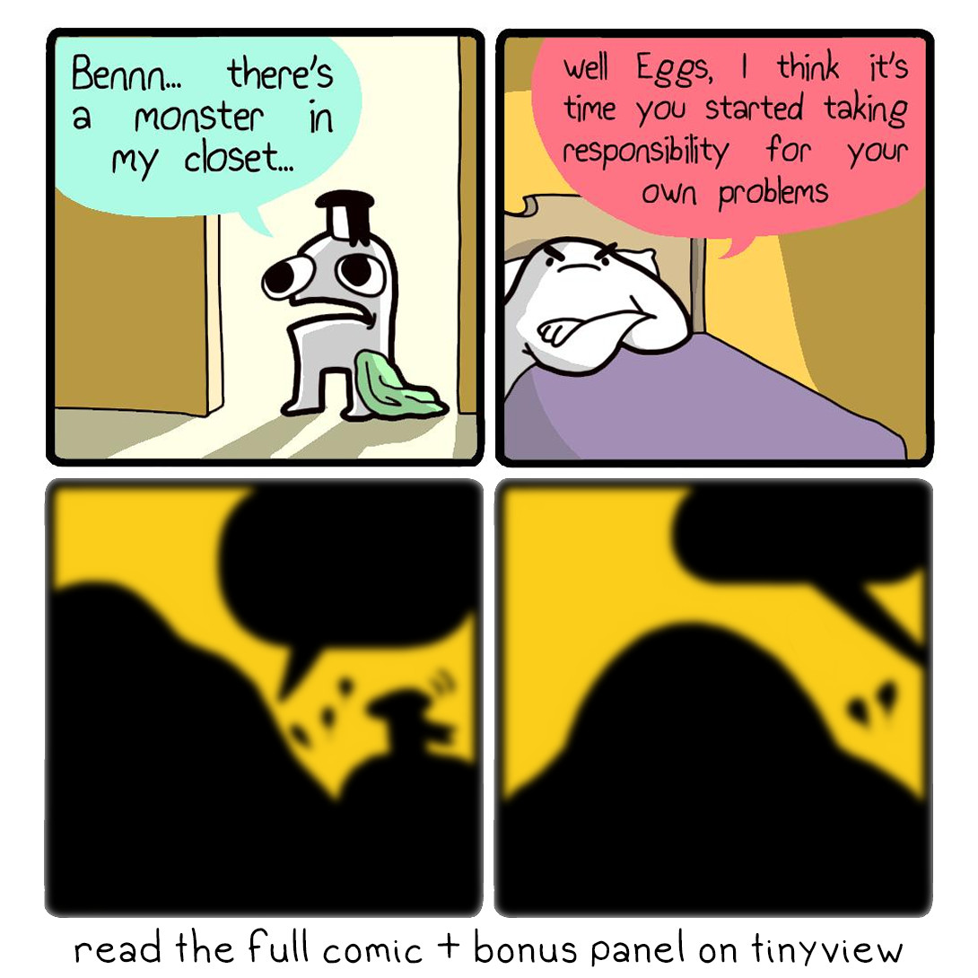 a monster is hiding in today's Eggs n' Ben

uncensored version HERE 👉 https://t.co/TtMuQxnKI1

read it for free on Tinyview to support our asses ♥ 