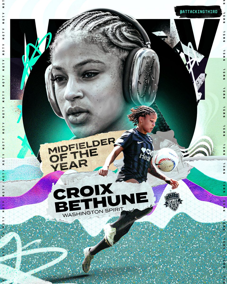 WGolazo's tweet photo. THE ROOKIE DOES IT AGAIN! 👑

@CroixBethune earns 2024 @NWSL Midfielder of the Year 💫 https://t.co/0s6bi8ARaF