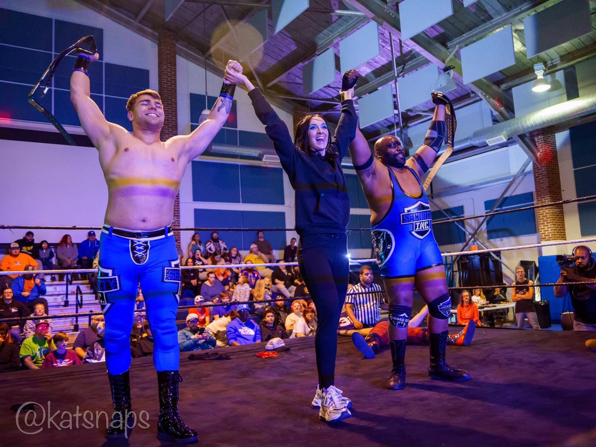 SecurityIncPro's tweet image. NONE of you people had enough sense to support the #JusticeForSecurityInc movement… but one courageous woman did: 

Our hero @AvaEverett_ 💙

We will answer all of your questions in due time… for now, just be grateful that we are STILL YOUR @Official_AXW Tag Team Champions!