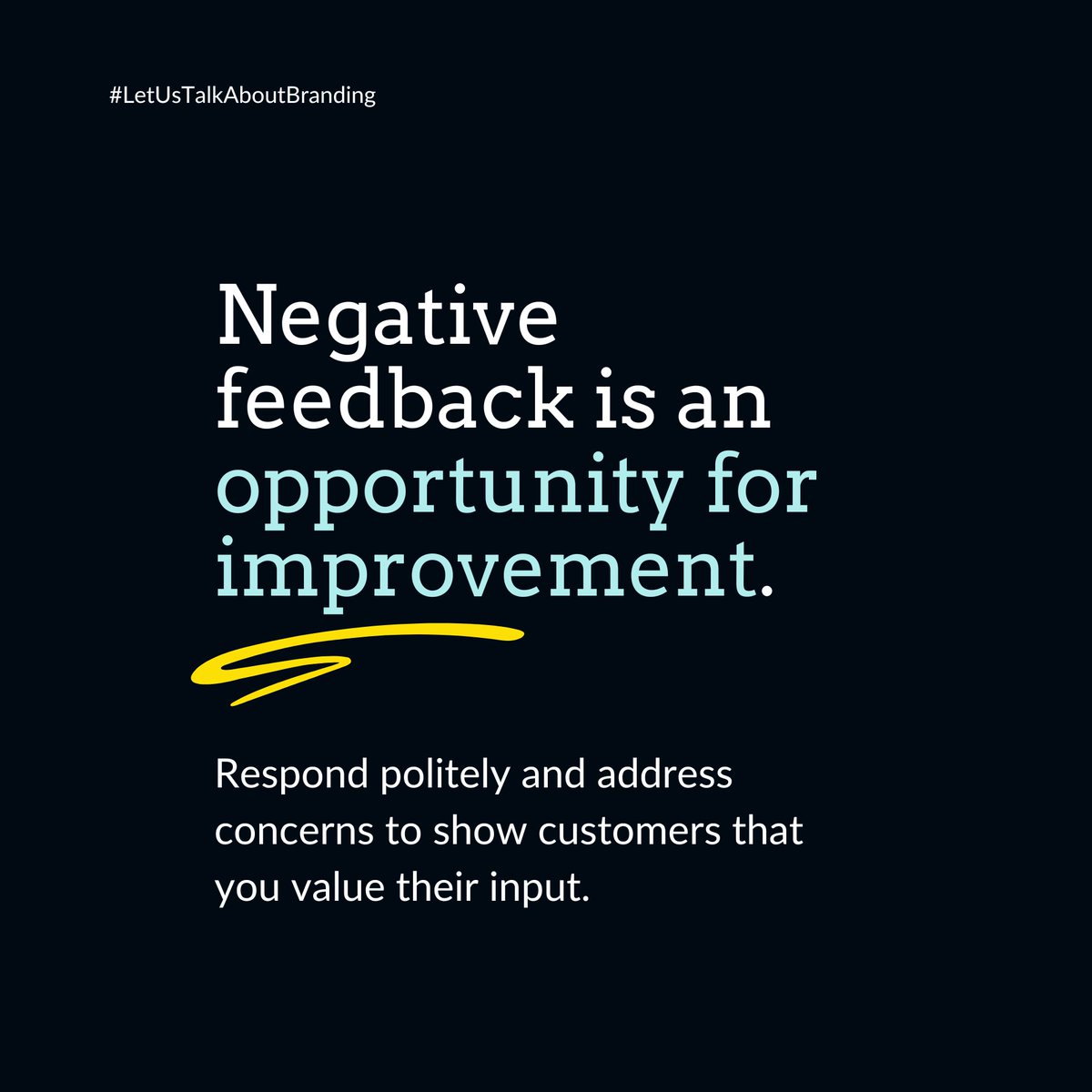 orebzcreative's tweet photo. When confronted with negative criticism, respond gracefully. Maintaining a professional demeanor &amp; demonstrating that you're receptive to feedback indicates strength.
#FeedbackMatters #BrandManagement  #LetUsTalkAboutBranding #BrandManagementTips #AllAboutBranding https://t.co/wTaCIBWkEd
