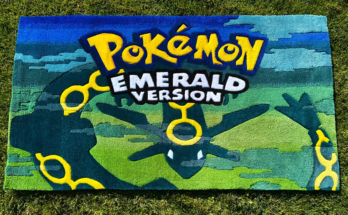 honeystufting's tweet photo. Pokémon Emerald Rug ☁️🐉

DROP : 11/29/24 https://t.co/GiCWEoo7Rh