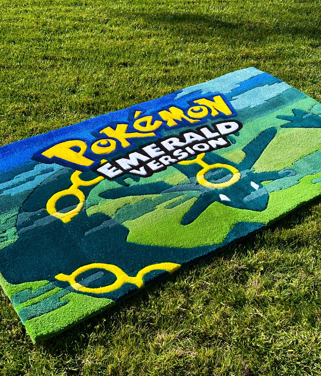 honeystufting's tweet photo. Pokémon Emerald Rug ☁️🐉

DROP : 11/29/24 https://t.co/GiCWEoo7Rh