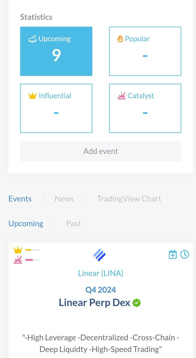 purelysubjectiv's tweet photo. @AltcoinDailyio $LINA finance is being slept on.  9 upcoming events on coinmarketcal.  Breaking out as we speak.  100X opportunity. https://t.co/1s8EquV9Rb