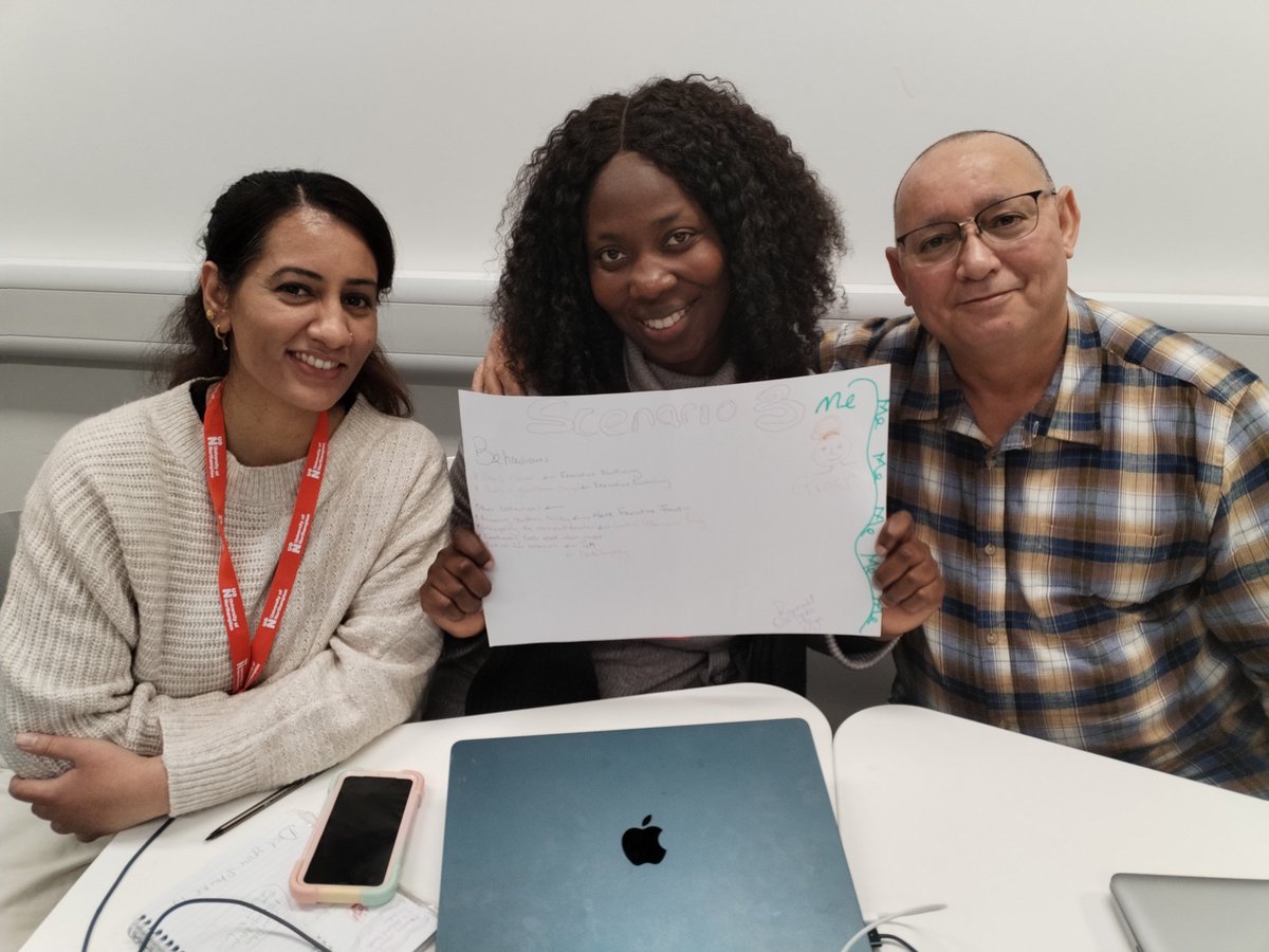 AAchtypi's tweet photo. 💡Collaborative Learning in Action! 
Today, our MA SENI-Autism Pathway students engaged in a brainstorming session. 
The focus? Distressed Behaviour Management-exploring case study scenarios, sharing ideas and actionable approaches to support autistic individuals. @UniNhantsFHES https://t.co/EseTycE0ck
