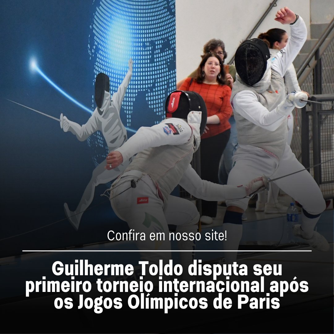 Ao lado de outros dois brasileiros, Toldo participa da Copa do Mundo de Florete, em Tunis; Marcela Silva para na pule na Copa do Mundo de Espada: bit.ly/3OiH8e2