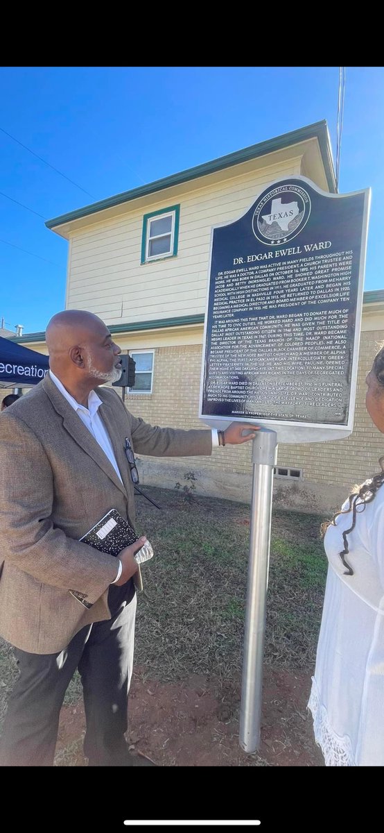 Dr. Ed Gray (@edgray1906) on Twitter photo At <a href="/CityOfDallas/">City of Dallas</a> #Historicalmarker designation of Dr.Edgar Ward home <a href="/TxHistComm/">Texas Historical Commission</a> program #Dallashistory <a href="/RBDallasHistory/">Remembering Black Dallas, Inc.</a> #BlackHistory <a href="/DallasCountyJI/">Dallas County Justice Initiative</a> At <a href="/CityOfDallas/">City of Dallas</a> #Historicalmarker designation of Dr.Edgar Ward home <a href="/TxHistComm/">Texas Historical Commission</a> program #Dallashistory <a href="/RBDallasHistory/">Remembering Black Dallas, Inc.</a> #BlackHistory <a href="/DallasCountyJI/">Dallas County Justice Initiative</a>