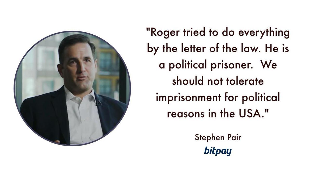 FreeRogerVer's tweet photo. CEO of BitPay @spair stands with Roger Ver and says he is being held as a political prisoner

#freeroger https://t.co/4fX6PLPfkK