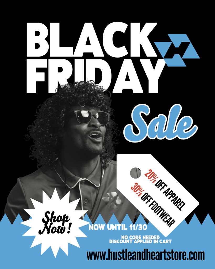 🤩You can shine too just like Coach La’Ron Pickens this winter with our amazing Black Friday Sale on shoes, and apperal‼️

#blackfriday #soulglo #hustleandheartsp 

🖱️➡️ hustleandheartstore.com
