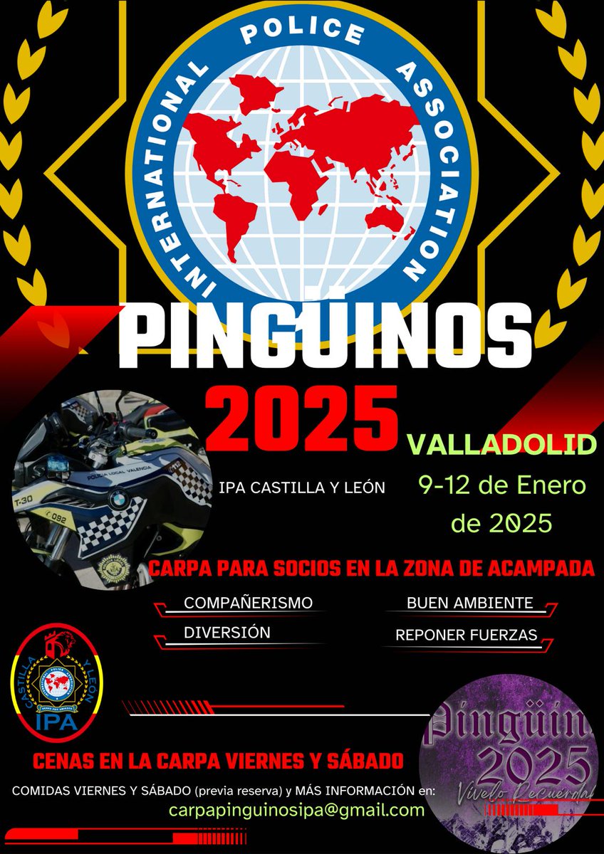 Un año más, IPA Castilla y León instalará una carpa, en la Concentración Motera Invernal, para recibir a todos los compañeros que quieran pasarse por Pinguinos 2025.