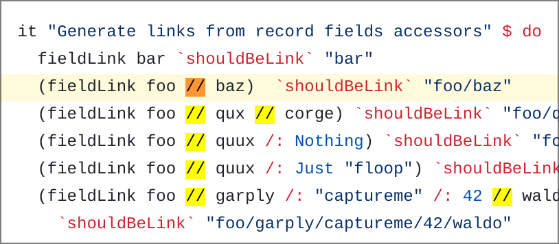 sridca's tweet image. Switching back to #Haskell from #Rust, I&apos;ve noticed a significant drawback: the documentation is ... lacking.

It took some digging to understand how to use servant&apos;s `fieldLink` with nested routes. Ended up diving into the source code and tests to figure it out.