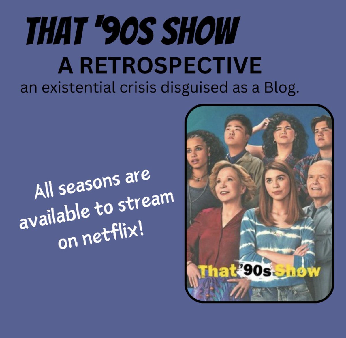csustanpenumbra's tweet image. Attention sitcom lovers!
We have a new "What We're Watching" blog post covering
"That '90s Show!" Check it out on our website at https:// penumbraonline.com/post/an-existe….
#blogpost #penumbra #that90sshow #whatwerewatching