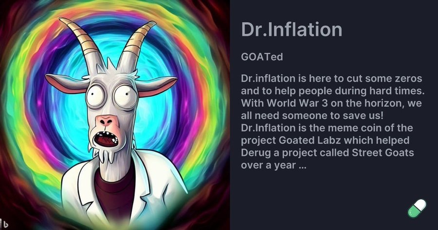 Buy up Dr.Inflation while it’s still low on Pump.fun! #SolanaMemeCoin #SOL #SolanaMemeCoins #SolanaMemeToken #SolanaProjects #Solana