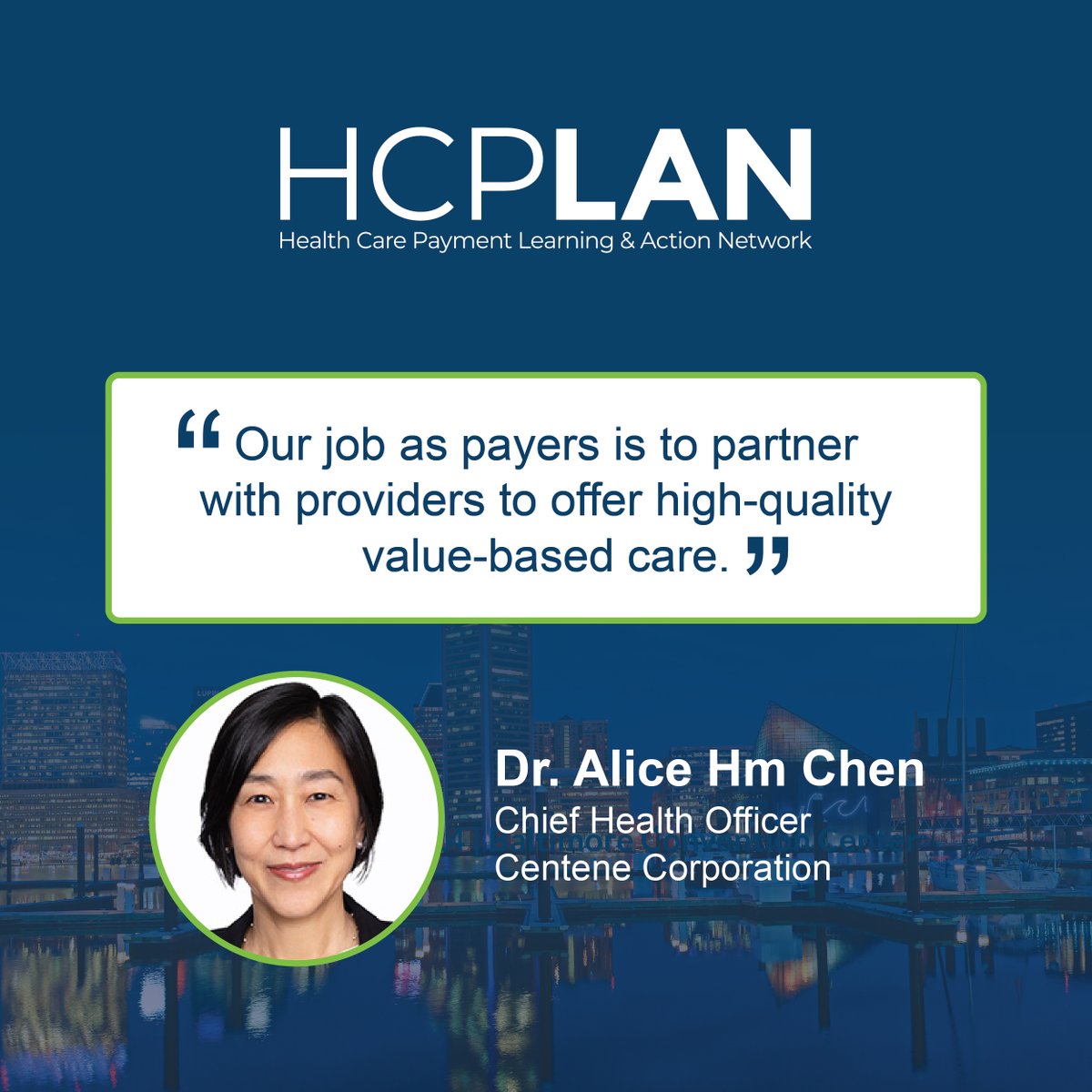 Payment_Network's tweet image. At the #HCPLANSummit, EF Co-Chair Dr. Alice Hm Chen, CHO of @Centene, joined other health care leaders to discuss the future of #ValueBasedCare, including workforce challenges &amp;amp; specialty care.

Learn more: 👉 bit.ly/hcplan