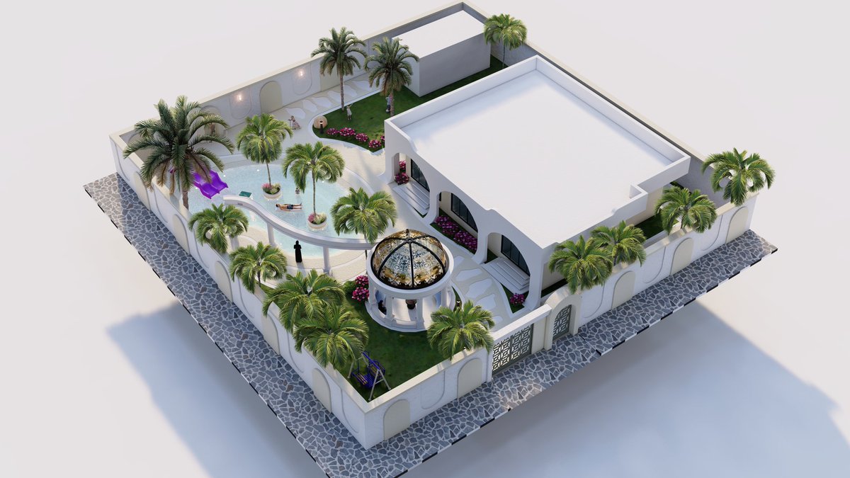 تصميم استراحة 
الموقع عدن -  الخضراء
المساحة ٩٠٠م 
 مساحة الحديقه٦٠٠م
للتواصل م. معاذ القاصدي
تصميم شاليه - فلل -فنادق - ديكور- عماير
