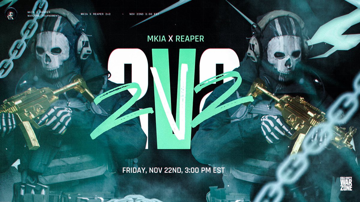 MKIA x <a href="/Reapzr1/">Reapzr</a> Regular 2v2 🐥 

📆 Friday, November 22nd @ 3 PM EST
🎟️$40 per team 
🌎NA/EU host
🎮Double Elimination 

Please reply for forms! No more kick-off rules - updates in Discord 🫶🏻