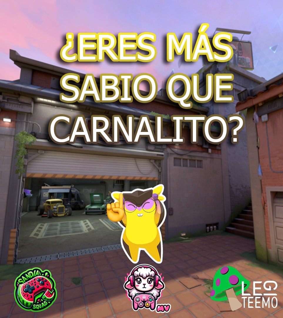 Hola que tal traemos para ustedes la dinámica:

¿Sabes más que Carnalito?

Solo 3 afortunados podran llevarse premio, corran tenemos 20 lugares, demuestra tu sabiduría sobre VALORANT. ☝🏻🤓

Tienes hasta las 11:59pm del dia de hoy para responder

Suerte!

#ComunidadesRiotLatam