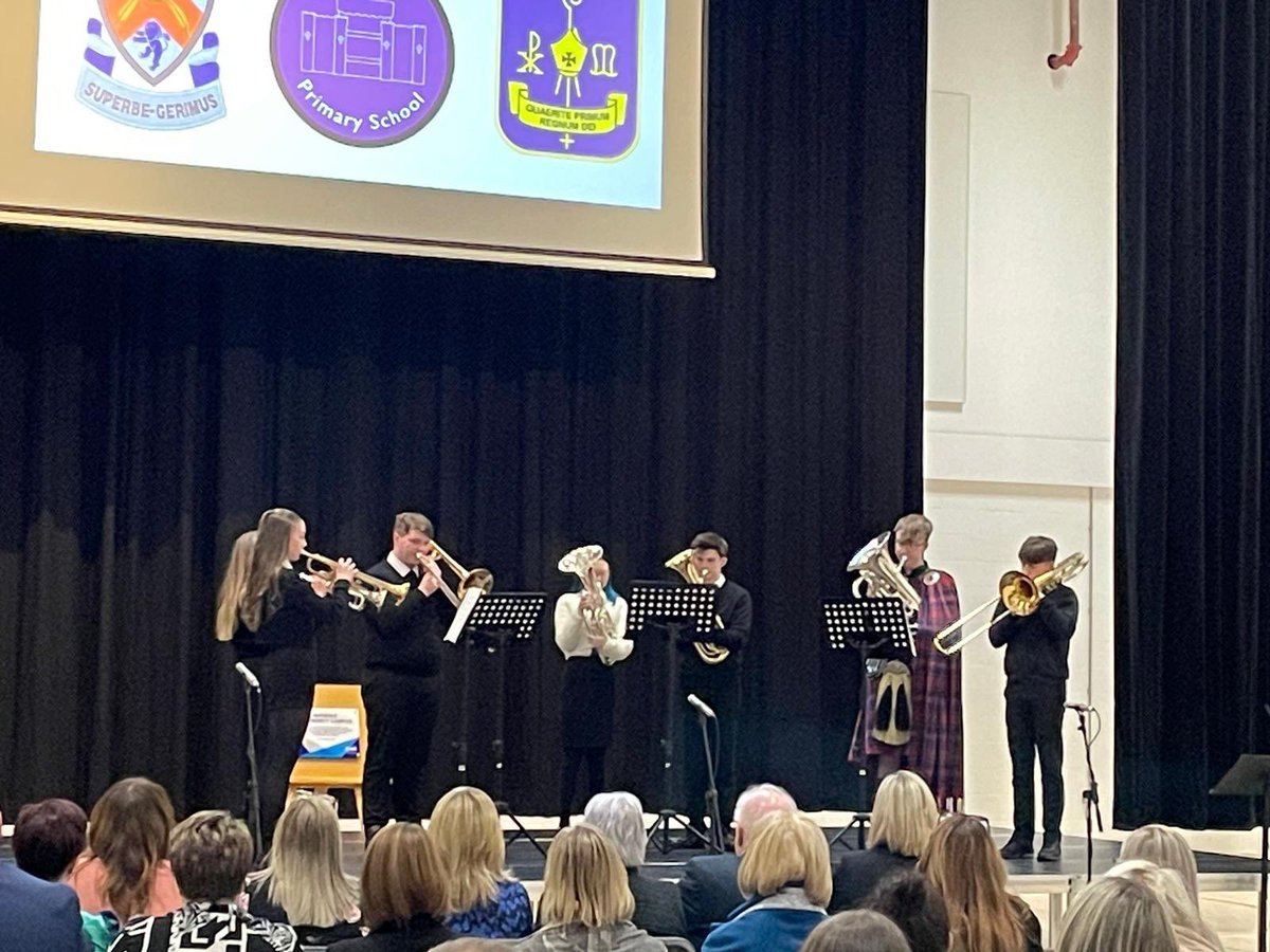 music_carrick's tweet image. Wonderful performances at the official opening ceremony of the Maybole Community Campus. Excellent representation @Carrick_Academy in our vocal ensemble, brass ensemble, solo item and @MaybolePipeBand 
Huge thanks to Mrs Nelson and Mrs Paterson for their support! @SAMusicService