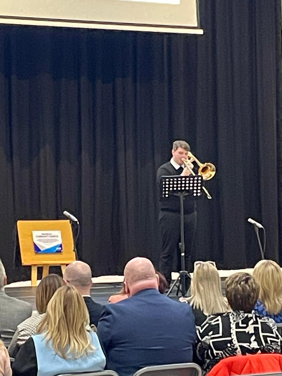 music_carrick's tweet image. Wonderful performances at the official opening ceremony of the Maybole Community Campus. Excellent representation @Carrick_Academy in our vocal ensemble, brass ensemble, solo item and @MaybolePipeBand 
Huge thanks to Mrs Nelson and Mrs Paterson for their support! @SAMusicService