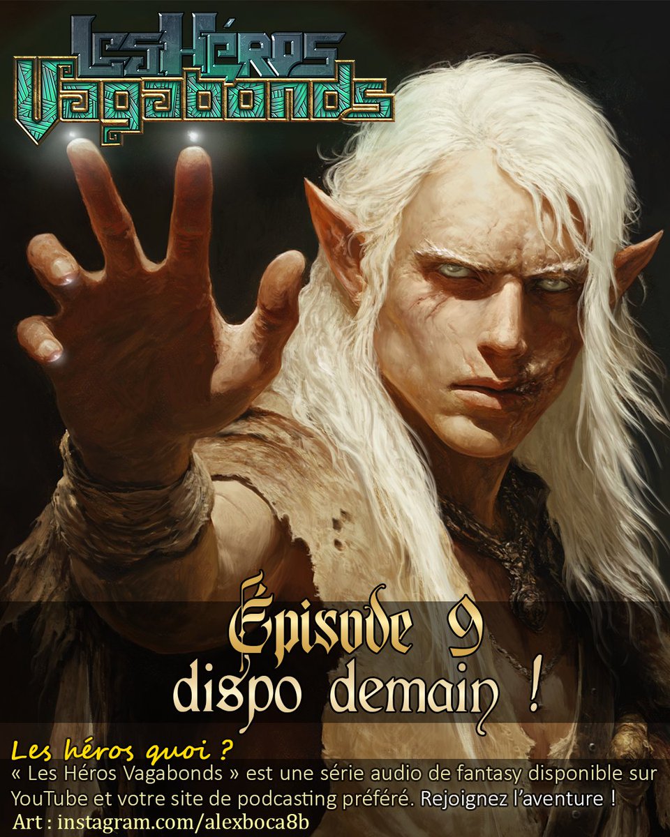 Demain à midi, plongez dans l’ép .9 des Héros Vagabonds, l'aventure audio de fantasy ! Silence, notre mystérieux Elfe blond, parviendra-t-il à échapper aux voraces Trolls du marais ?

Découvrez-le dans cet épisode captivant intitulé : 𝘚𝘪𝘭𝘦𝘯𝘤𝘦...

linktr.ee/lesherosvagabo…