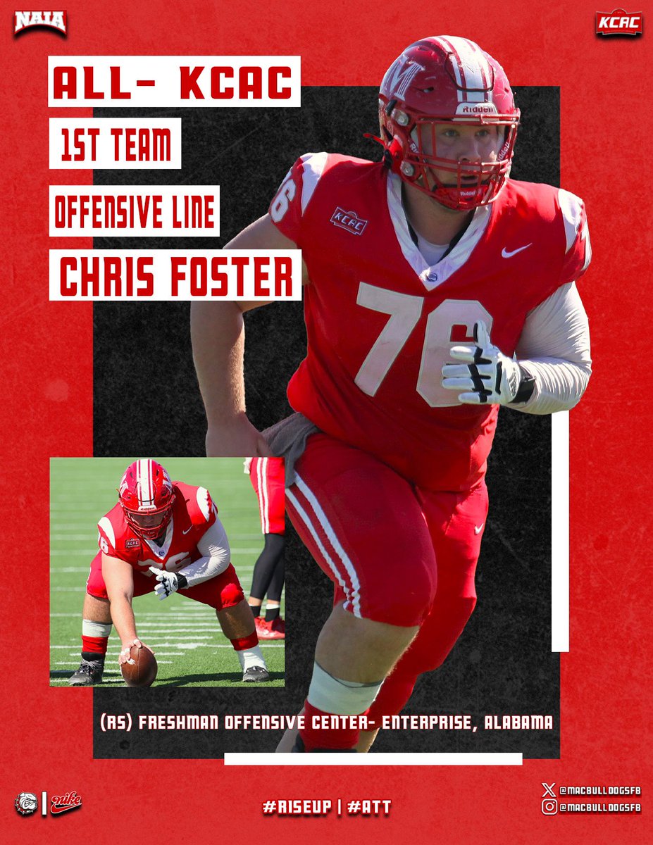 McPherson Football (@macbulldogsfb) on Twitter photo Our 1st team All- KCAC Kessinger Division offensive honorees!
<a href="/MAC_Bulldogs/">McPherson Athletics</a>
#RiseUp | #ATT Our 1st team All- KCAC Kessinger Division offensive honorees!
<a href="/MAC_Bulldogs/">McPherson Athletics</a>
#RiseUp | #ATT