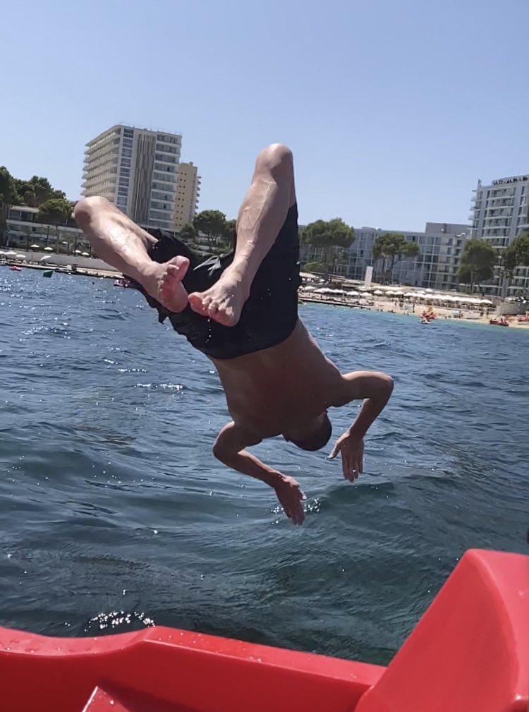 I have just retired after 44 years of work. What does it feel like? This summer I did a back flip off a pedalo in Magaluf. It is a bit like that!