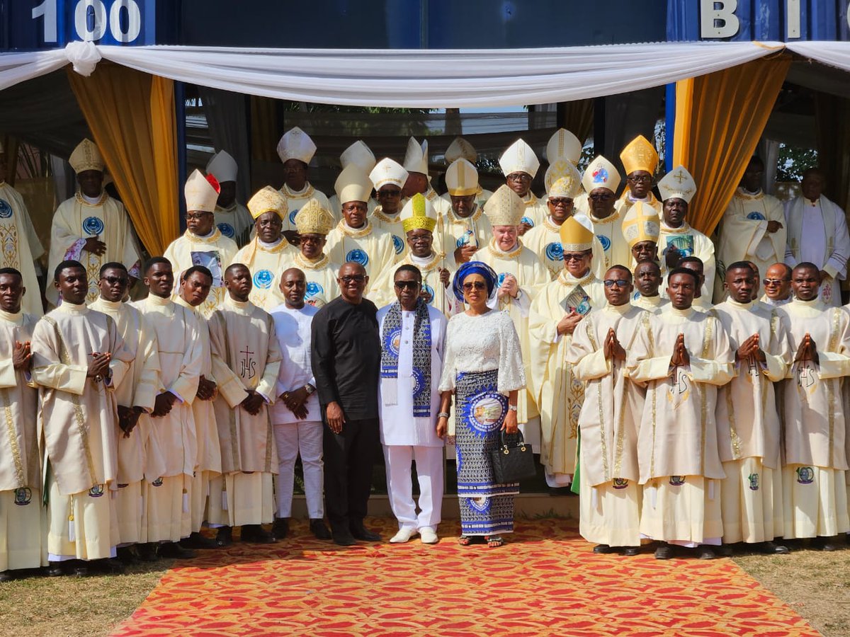 PeterObi's tweet photo. Today, I joined the formators, management, and seminarians of Bigard Memorial Seminary, Enugu, to celebrate the 100th anniversary of this remarkable institution. Established in 1924, Bigard Seminary has a rich history of shaping generations of men who have made significant contributions to the Church and society.

Since its inception, Bigard Seminary has produced four cardinals: His Eminence, the late Ignatius Cardinal Ekandem; His Eminence, Francis Cardinal Arinze; His Eminence, Christian Cardinal Tumi from Cameroon; and His Eminence, Peter Cardinal Okpaleke.

The seminary has also trained over 35 archbishops and bishops, including the Chief Celebrant of today’s Mass and Secretary of the Dicastery for Evangelization, His Grace Fortunatus Nwachukwu; the Archbishop of Onitsha and Metropolitan of the Onitsha Ecclesiastical Province, His Grace Valerian Maduka Okeke; and the President of the Catholic Bishops’ Conference of Nigeria (CBCN), His Grace Lucius Ugorji, among others serving God and humanity across the globe. Beyond these, it has formed countless priests whose contributions are too numerous to mention.

I rejoice with the entire Bigard family on this impactful journey of 100 years in raising men of learning and character. I wish them continued success as they strive to build a more productive and just nation.

A New Nigeria is POssible. -PO
