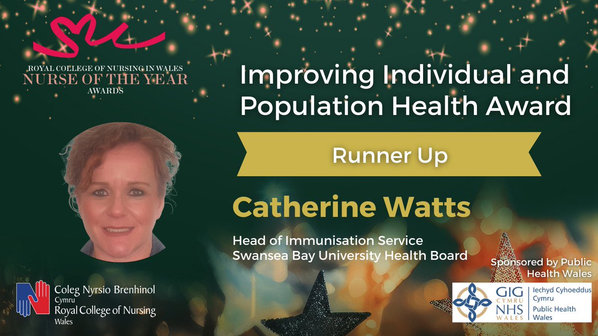 RCNWales's tweet photo. Huge Congratulations to both Julia Somerford @CV_UHB Winner and Catherine Watts @SwanseaBayNHS Runner Up of the Improving Individual &amp; Population Health Award #WalesNOTY24 

Sponsored by @PublicHealthW https://t.co/1r0Vg3jr58