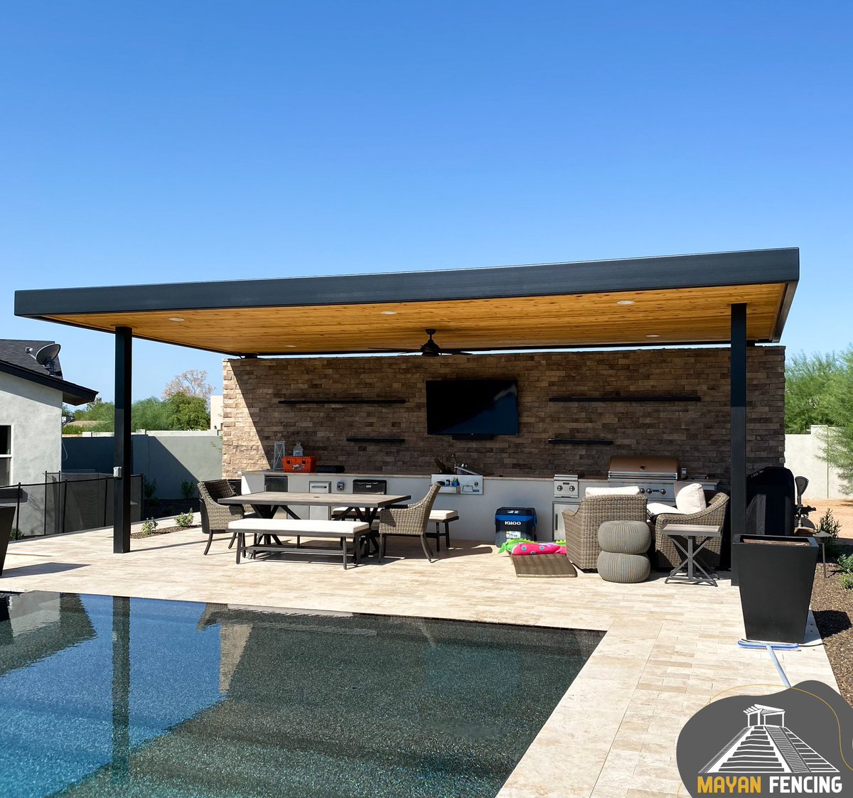 mayanfencing's tweet image. #ⓉⒷⓉ 🌵👨🏾‍🏭

#cantilever #steelshade #shadestructure #steelwork #Ramada #pergola #Phoenix #Arizona