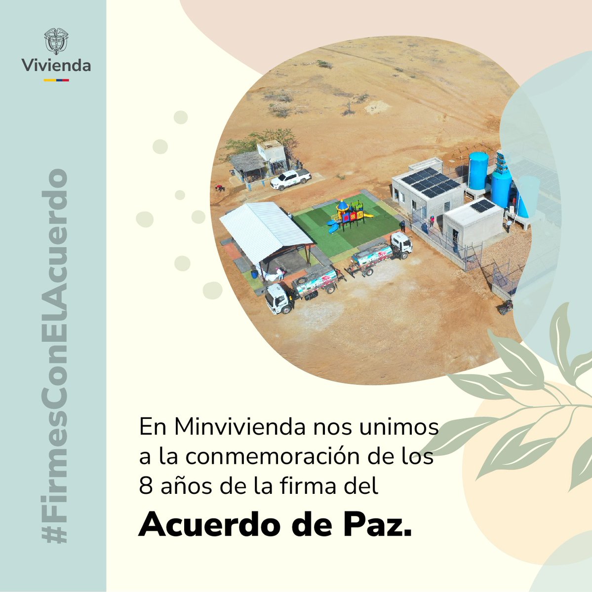 HelgaMaRivasAr's tweet image. En @Minvivienda celebramos y honramos los 8⃣ años de la firma del Acuerdo de Paz. Seguimos #FirmesConElAcuerdo y avanzamos en el #PlanDeChoque con acciones que nos permiten impulsar #NuestroHábitatBiodiverso en beneficio y reconocimiento de la población campesina, víctimas,…