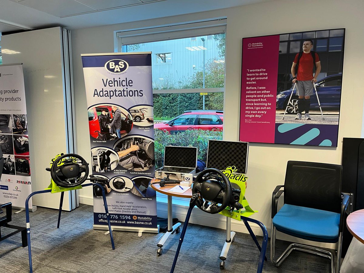 BASNWLtd's tweet photo. Our Product Specialist Chris had a fantastic time at the recent training event hosted by AVAM (Association of Vehicle Adaptation Manufacturers), which took place at @Motability offices in Harlow. Thank you for having us 😀
#motability #accessibilityforall #improvingstandards https://t.co/0aM23LFEXA