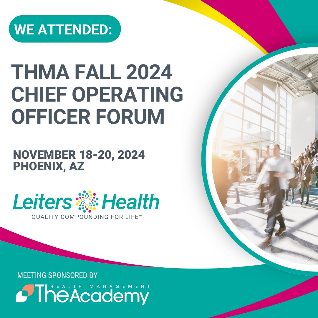 Leiters's tweet photo. Many thanks to @TheHMAcademy for a great event! 
Our team is proud to be part of these important conversations and to support our healthcare partners. We continue to advance our sterile #503B compounded and repackaged pharmaceutical solutions for our customers and their patients. https://t.co/fOskp3YC2O