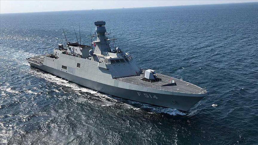 Schulla007's tweet photo. The Turkish Navy's anti-submarine warfare corvette, "TCG Kinaliada" (F-514), has been hanging out off the coast of Lebanon since yesterday.

#Turkey 🇹🇷 #Lebanon 🇱🇧
#TCGKinaliada #F514 https://t.co/Qtqvpyi2ht