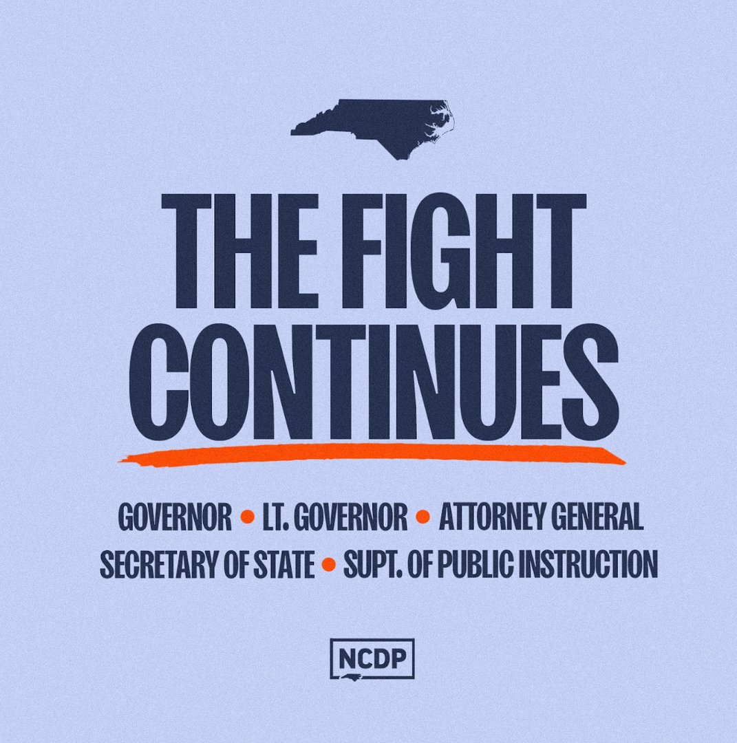 ForsythDemsNC's tweet photo. Through the highs and the lows, the fight continues. We are a New South! https://t.co/u1Ev6MFYNP