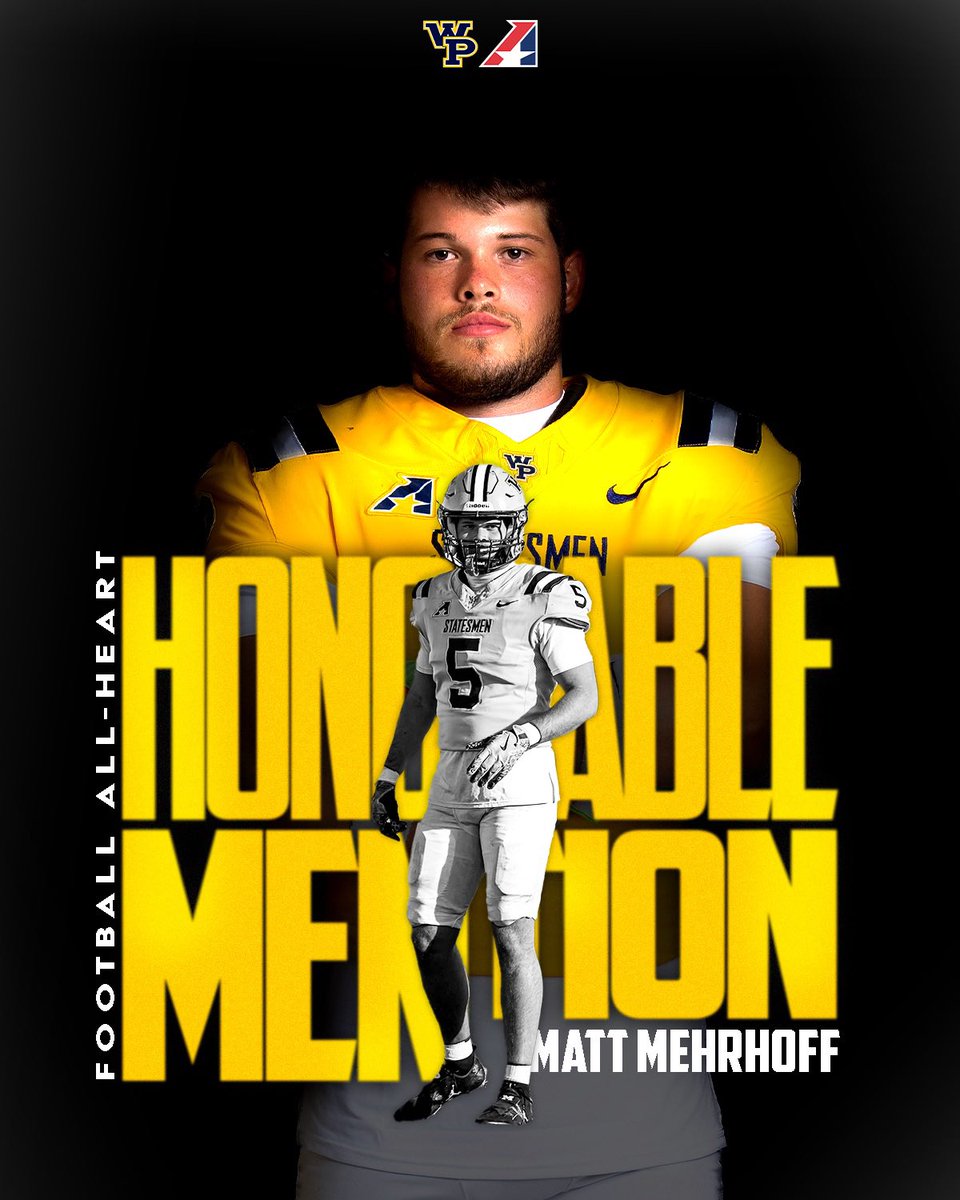 Props to Adrian Ayala, Brandon Young, and Matt Mehrhoff, who were picked for the 2024 Heart North Football Honorable Mention All-Conference team!