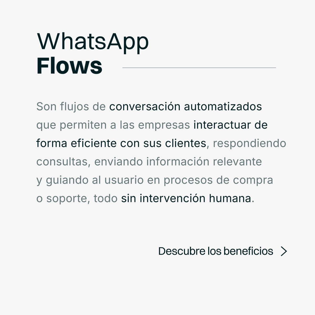 ConvertiaICA's tweet photo. 👉 Da el primer paso y descubre cómo estos flujos pueden transformar tu manera de interactuar con los clientes. ¡Desliza para saber más!

#WhatsApp #Automatización #CX https://t.co/HZu019vR5w