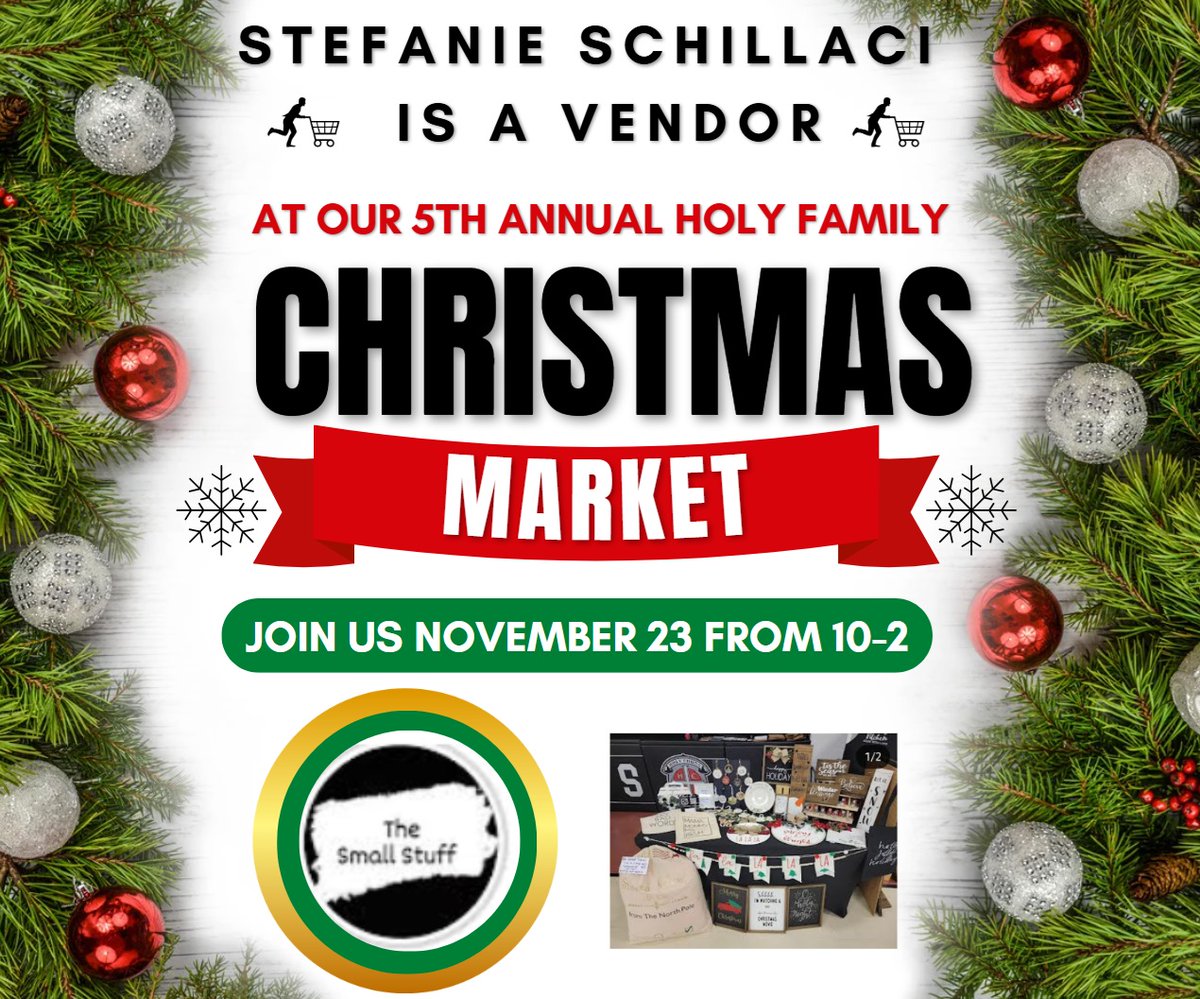 Stefanie Fabiano is a Vendor!  Stefanie is the founder of "The Small Stuff", she is a teacher and she loves creating Homemade decor!