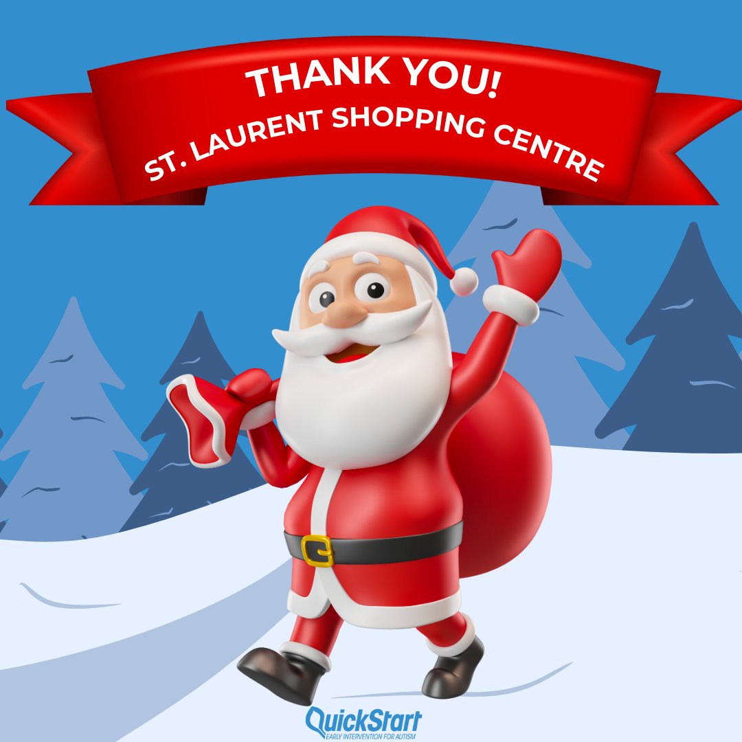 Ho! Ho! Ho! How grateful we are to <a href="/StLaurentCentre/">St. Laurent</a> for hosting #SensorySanta once again this year! 

St. Laurent Shopping Centre is a long-term partner of QuickStart Autism and has been so supportive of us through the years.

Thank you for making this season so joyous!