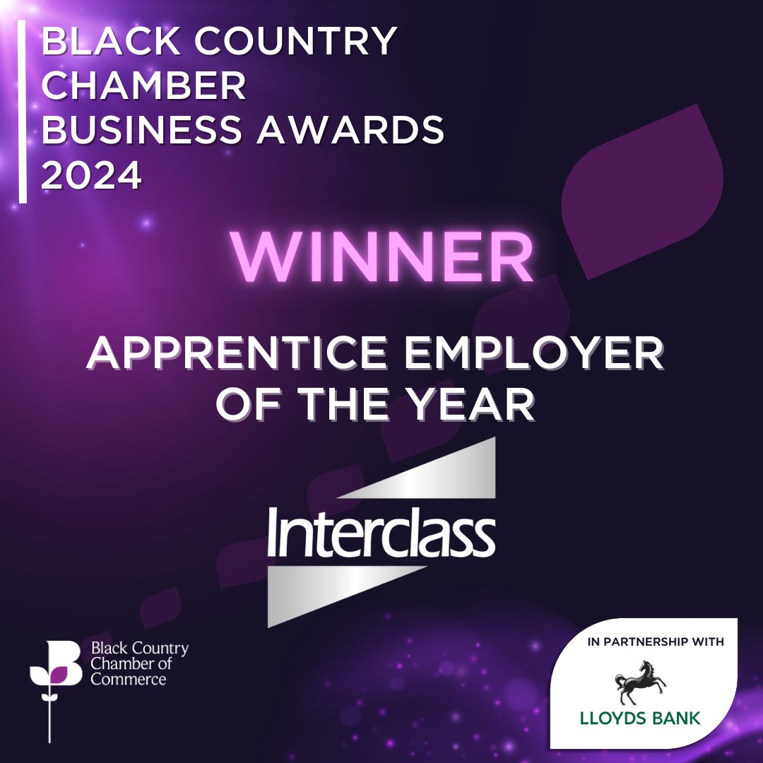 BlackCountryChamber (@bcccmembers) on Twitter photo โจ Winner โจ
Congratulations <a href="/InterclassGroup/">Interclass</a>, winners for our Apprentice Employer of the Year award in partnership with <a href="/LloydsBankBiz/">Lloyds Business</a>.
Well deserved, and thank you for giving apprentices the valued experience and skills they need to succeed.
#BCCCAwards #BlackCountry โจ Winner โจ
Congratulations <a href="/InterclassGroup/">Interclass</a>, winners for our Apprentice Employer of the Year award in partnership with <a href="/LloydsBankBiz/">Lloyds Business</a>.
Well deserved, and thank you for giving apprentices the valued experience and skills they need to succeed.
#BCCCAwards #BlackCountry