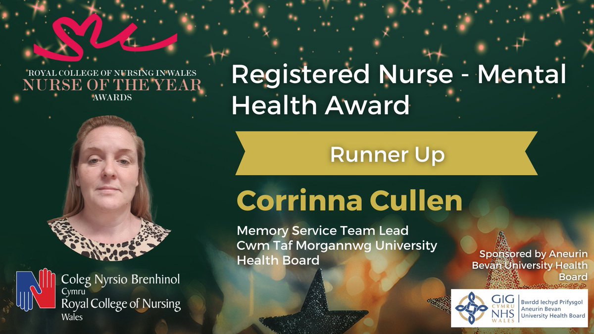 Royal College of Nursing Wales (@rcnwales) on Twitter photo Madelaine Watkins <a href="/CV_UHB/">Cardiff and Vale University Health Board</a> is the #WalesNOTY24 Registered Nurse – Mental Health Award Winner! Congratulations
Runner Up is Corrinna Cullen <a href="/CwmTafMorgannwg/">Cwm Taf Morgannwg University Health Board</a> – well done!
Sponsored by <a href="/AneurinBevanUHB/">Aneurin Bevan University Health Board</a> Madelaine Watkins <a href="/CV_UHB/">Cardiff and Vale University Health Board</a> is the #WalesNOTY24 Registered Nurse – Mental Health Award Winner! Congratulations
Runner Up is Corrinna Cullen <a href="/CwmTafMorgannwg/">Cwm Taf Morgannwg University Health Board</a> – well done!
Sponsored by <a href="/AneurinBevanUHB/">Aneurin Bevan University Health Board</a>