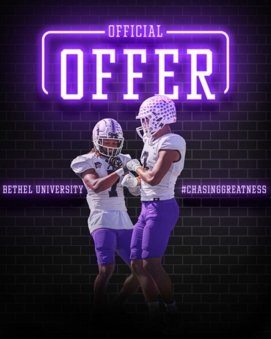After a great conversation with @CoachDaniels_BU I’m blessed to receive a scholarship offer from Bethal University!! <a href="/Coach_Hart15/">Coach Hart</a> <a href="/JLira2/">Jesse Lira</a> <a href="/CoachDreWalton/">Dre Walton</a>