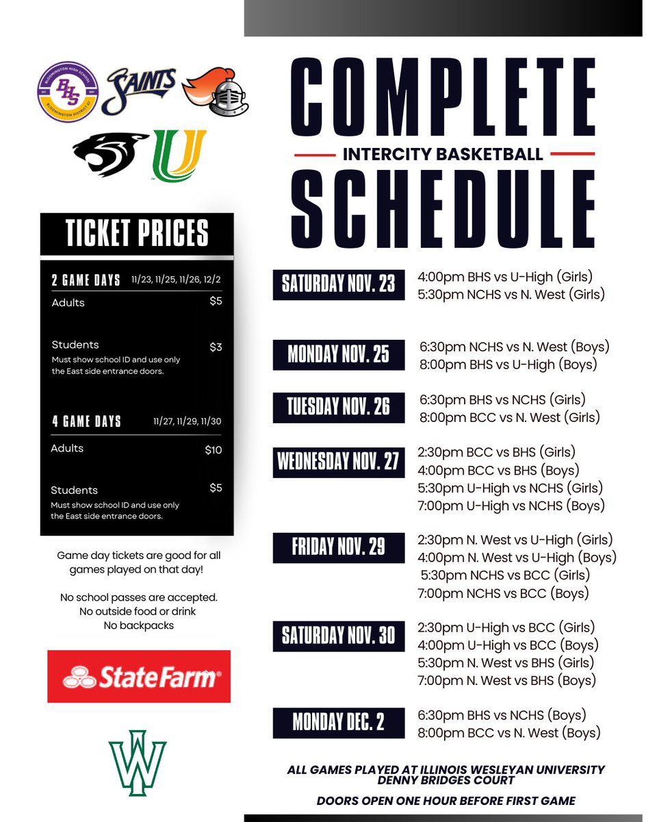 High School Basketball fans can now catch all the action of the local annual Intercity Tournament in one week and all in one place!