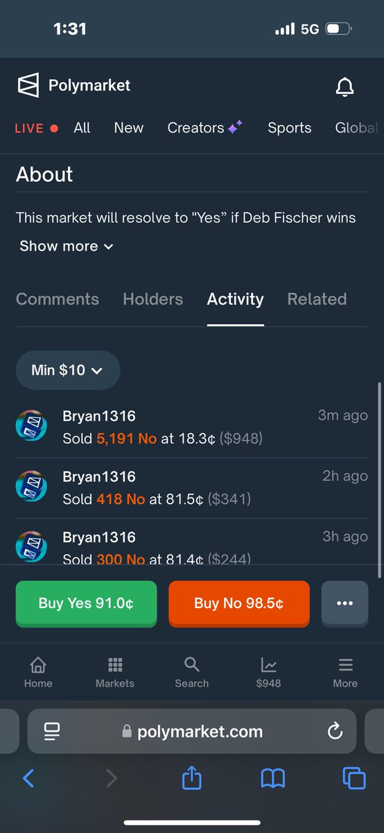MrBryan1316's tweet photo. @Polymarket PLEASE HELP… I dmed you. I need support so bad. Ur new cashout feature just made me lose 4000$ https://t.co/5MSmFzzbQ8