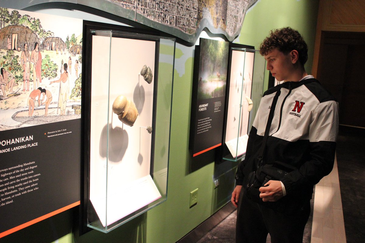 Student-athletes, coaches and administrators from Nyack and Roy C. Ketcham High Schools visited the National Museum of the American Indian on Thursday, Nov. 21 at an event hosted by the New York Giants in partnership with Section One Athletics. The groups toured the museum’s