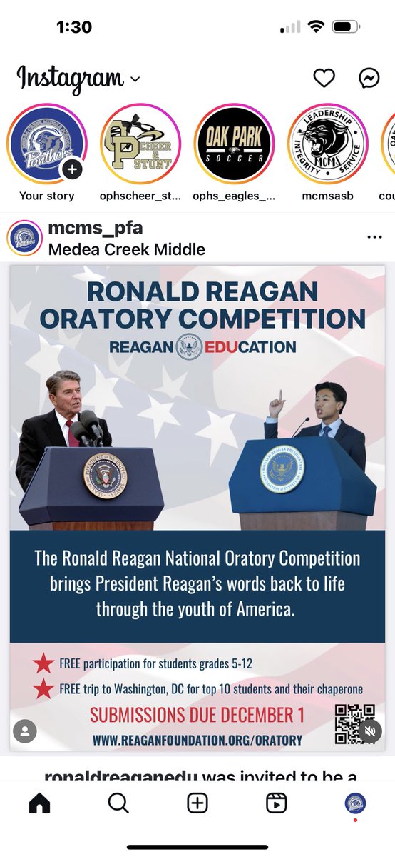 Sign up today to participate in a free oratory competition that can send your student to Washington DC for championship competition.