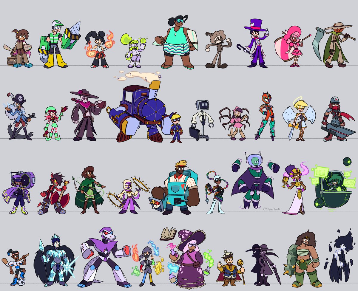 StevePlantt's tweet image. Full original character lineup
#originalcharacters #art #characterdesign