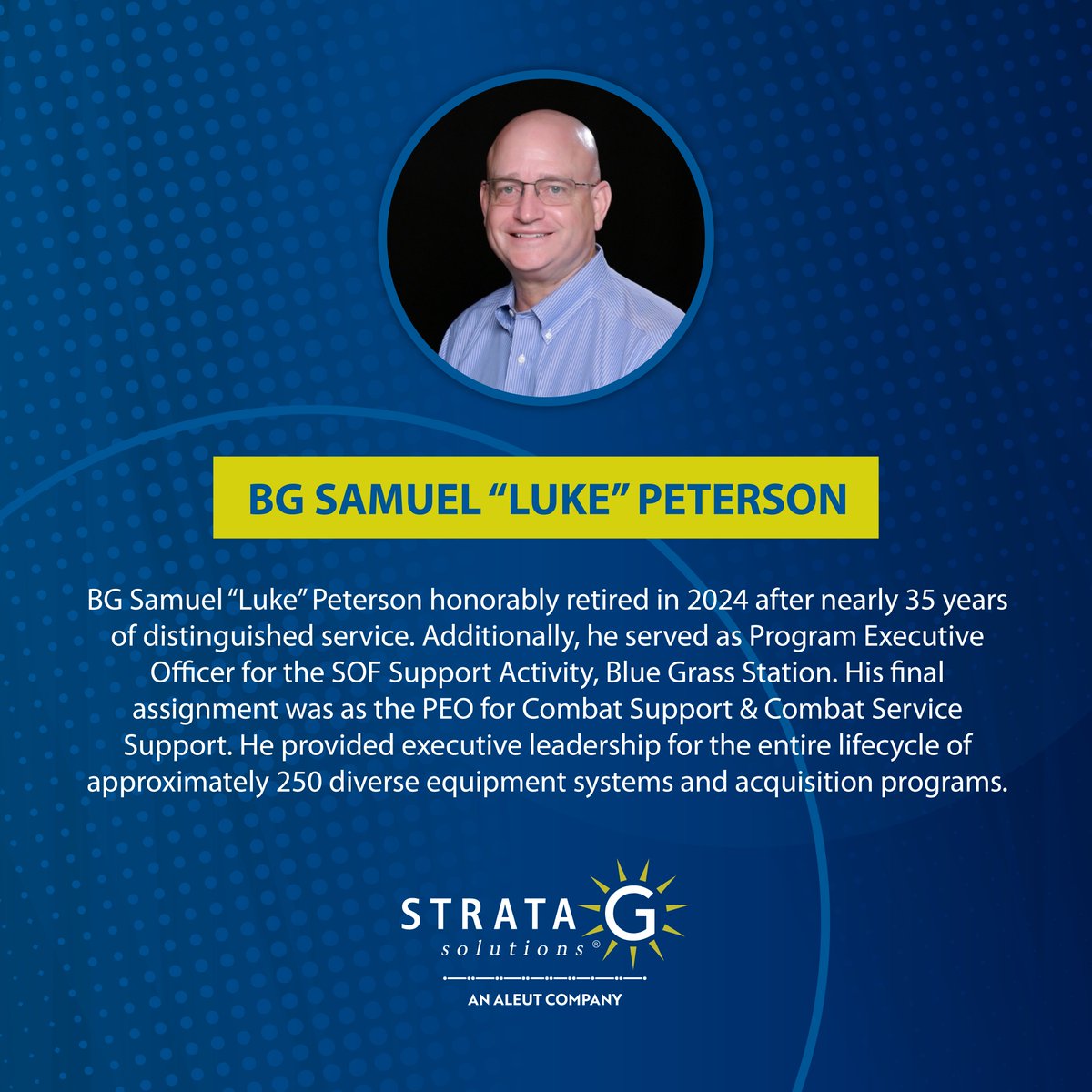 Today we are excited to announce the creation of a Strategic Advisory Board. 

The purpose of the board is to provide strategic guidance to the leadership of Strata-G and Aleut Holding company supporting plans for growth within the company’s current customer base and expansion...