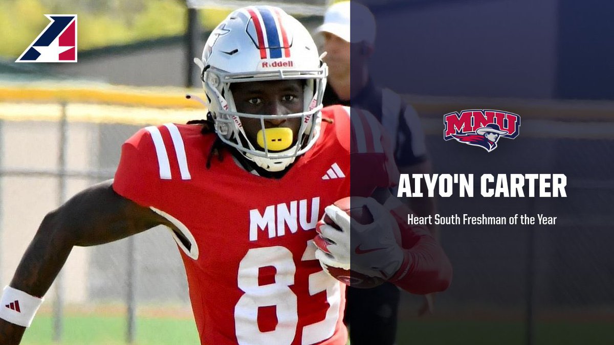 🏈 Congrats Aiyo’n Carter, named Heart South Freshman of the Year! #FearTheNeer