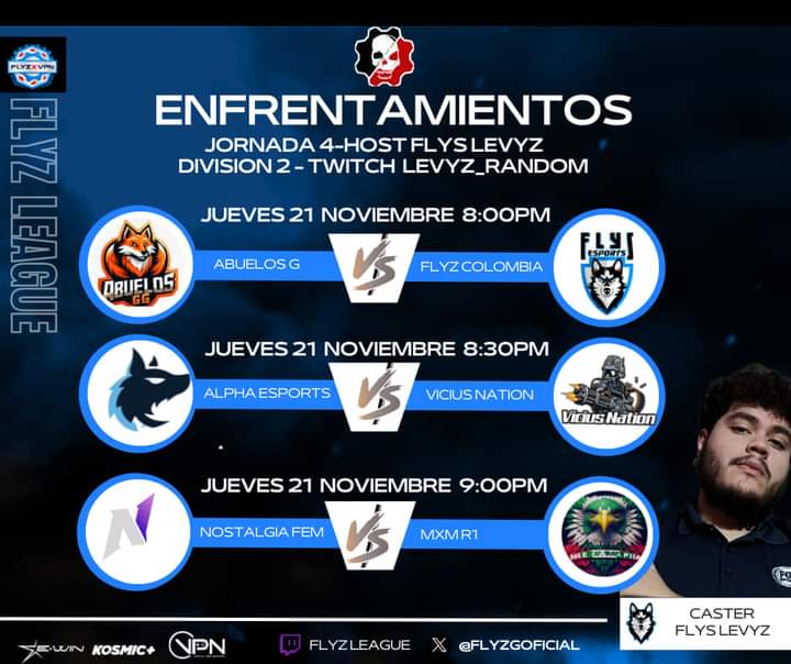 Vicius_Nation (@vicius_nation) on Twitter photo Buenas mi gente aquí el roster del equipo juega hoy a las 8:30 en la Flyz League
<a href="/FlysGoficial/">Flyz Esports Oficial🐺🇲🇽</a>
<a href="/XenTryGG/">Papi Xentry 😎🐺🎙️</a> Buenas mi gente aquí el roster del equipo juega hoy a las 8:30 en la Flyz League
<a href="/FlysGoficial/">Flyz Esports Oficial🐺🇲🇽</a>
<a href="/XenTryGG/">Papi Xentry 😎🐺🎙️</a>
